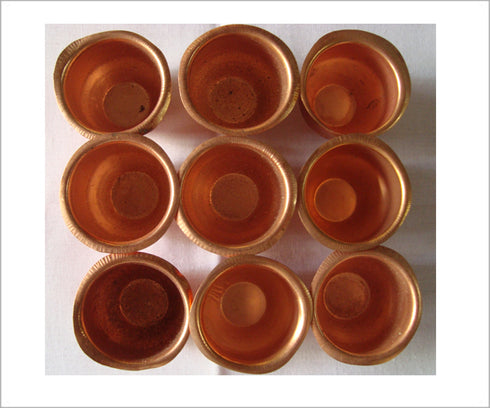 Copper Bowl Set Of 12 - 1000gms